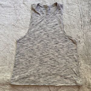 Sleeveless Heathered Tank Top in Light Gray and Charcoal